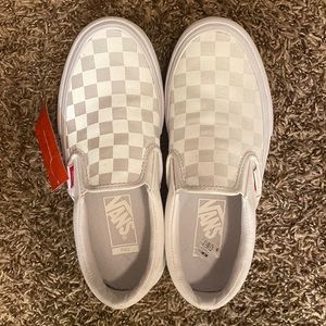 White checkered vans